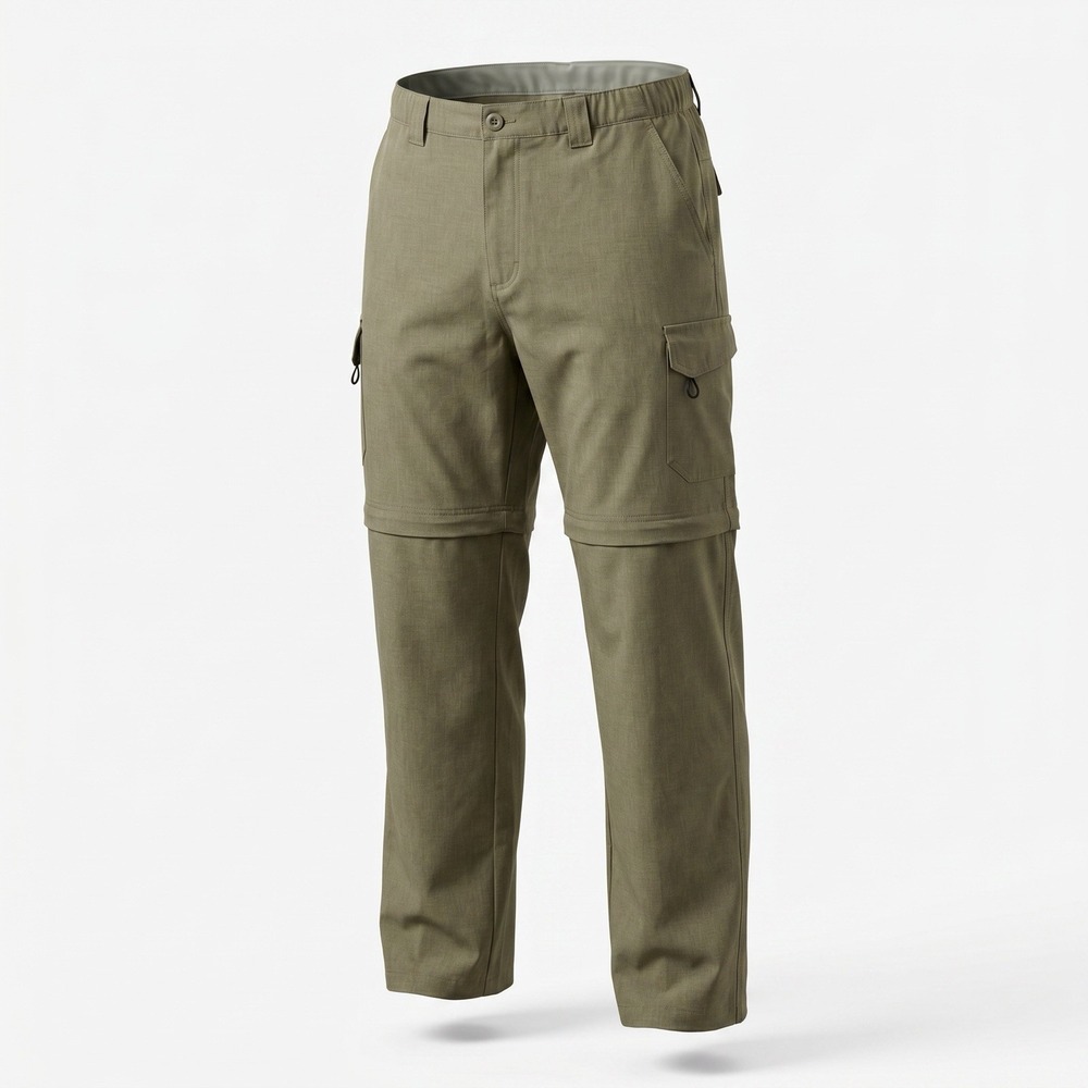 REEL LEGENDS Convertible Pants Mens L 36 38 Khaki Zip Off Cargo Shorts 33x29